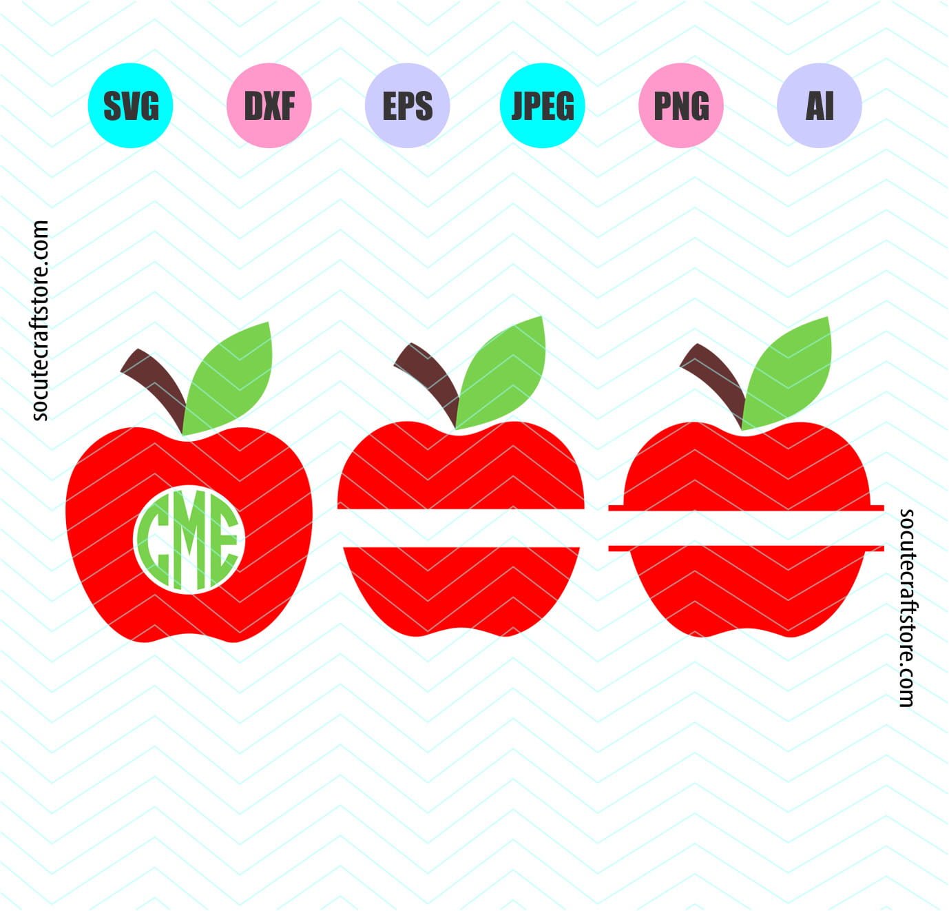 Download Split Apple Svg Apple Svg File Dxf File Png File Clipart Digital Cut Files Cricut Explore Silhouette Cameo Socutecraftstore