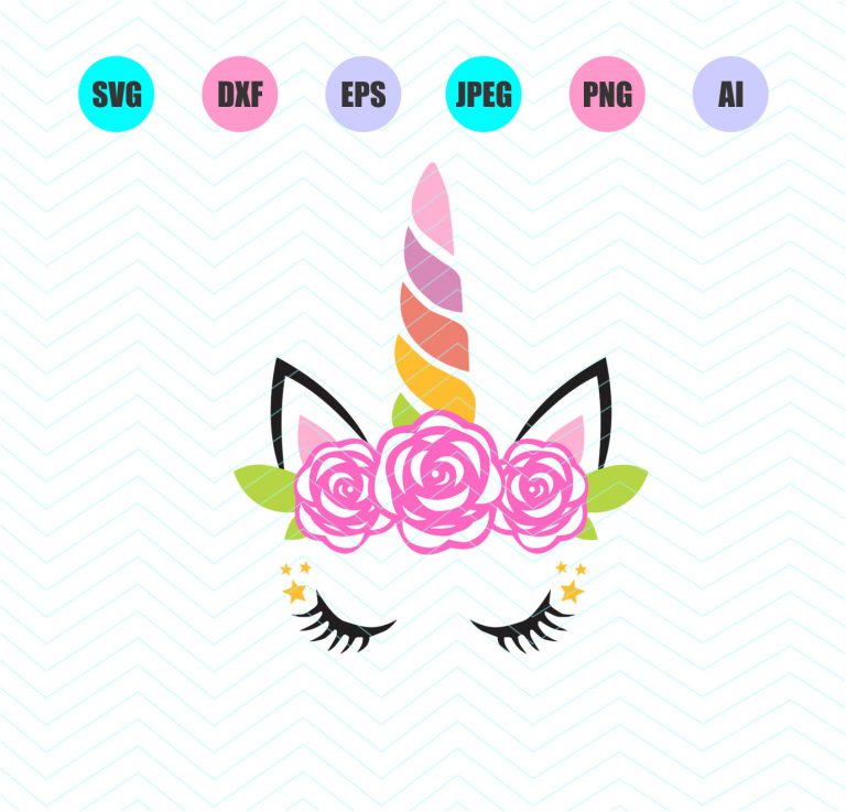 unicorn face svgsvg file dxf file png file clipart