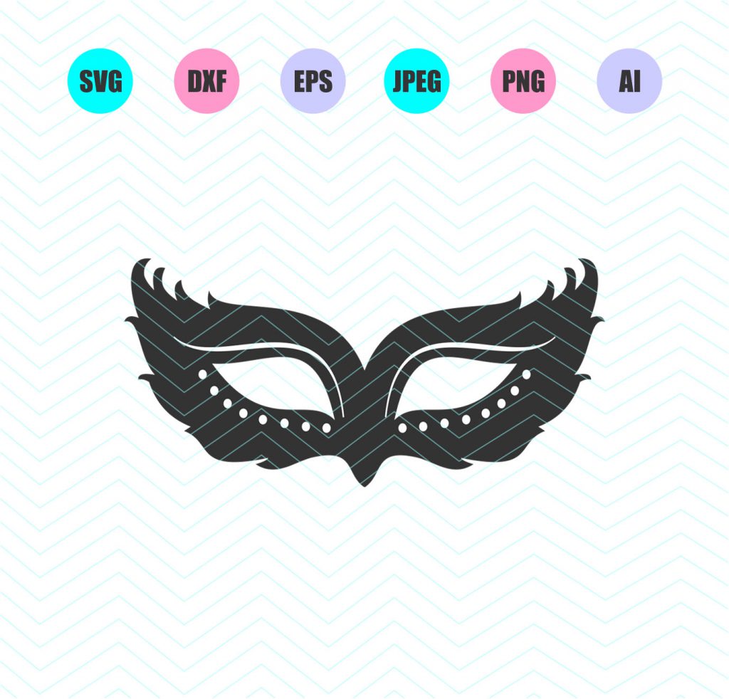 Mask for carnival Svg Dxf Eps Png Jpg Ai Cut Vector File Silhouette ...