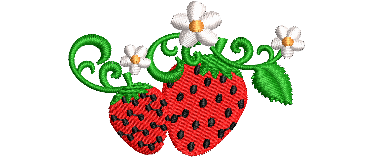 Strawberry embroidery design Socutecraftstore