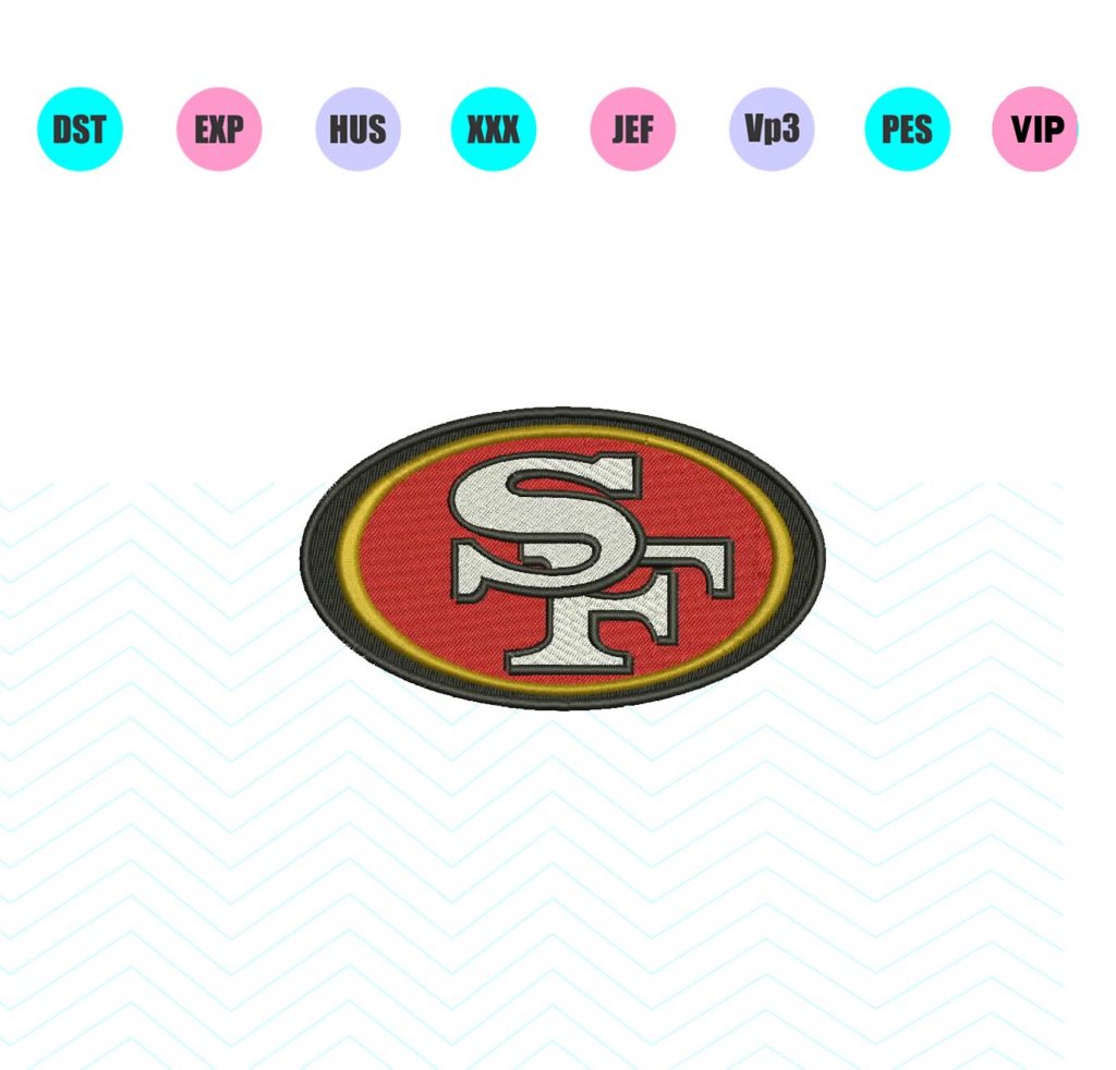 San Francisco 49ers Logo Machine Embroidery DDesign 4 SSizes - Instant ...