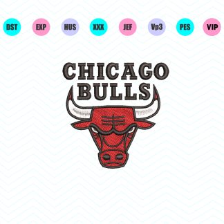 Chicago Bulls Logo Embroidery Designs - INSTANT DOWNLOAD