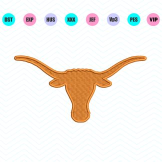 Texas Longhorns Logo Embroidery Designs 4 Sizes - Instant Download