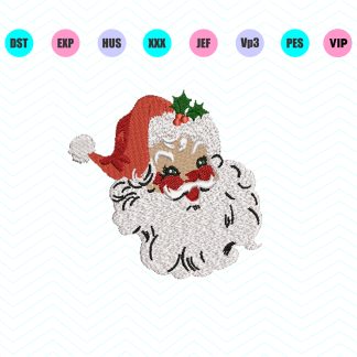 Santa Claus Embroidery Design 4 Sizes - Instant Download