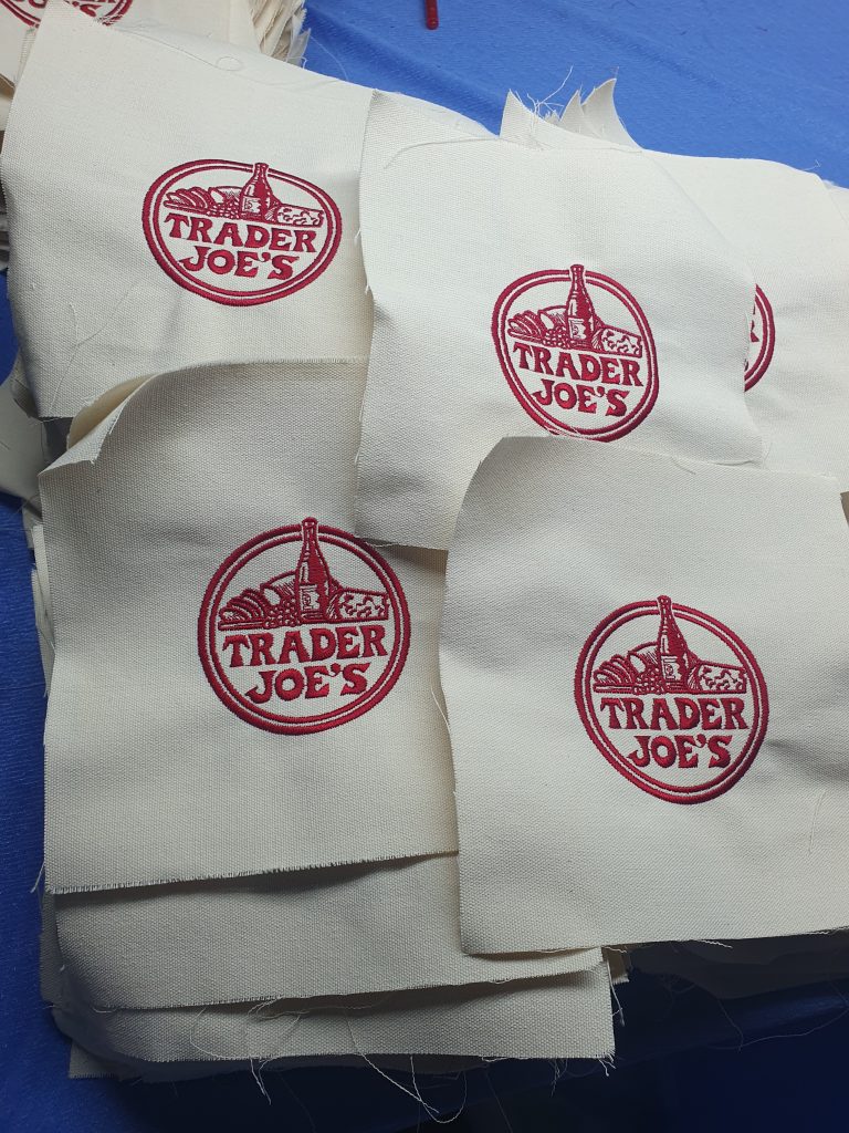 Customer embroidery work
