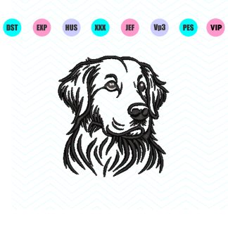 Dog Embroidery Design 3 Sizes - Instant Download