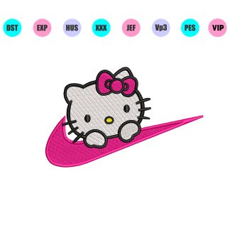 Hello Kitty Embroidery Design 4 Sizes - Instant Download
