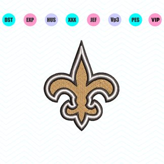 New Orleans Saints Embroidery Design 5 Sizes - Instant Download