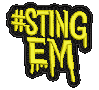 Sting Em Embroidery Design for Instant Download