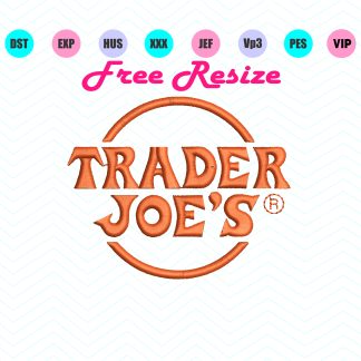 TRADER JOE'S EMBROIDERY DESIGN