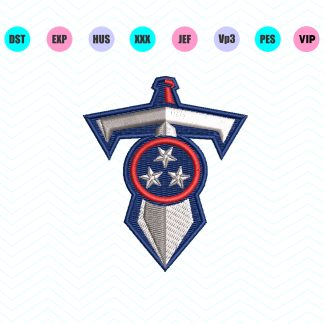 Tennessee Titans Embroidery Design 3 Sizes - Instant Download