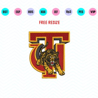 Tuskegee Golden Tigers Embroidery Design one size - Instant Download