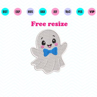Ghost embroidery design 4 Sizes - Instant Download